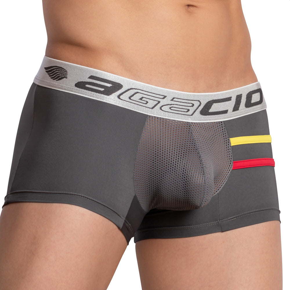 Agacio AGG064 Sheer Piping Boxer Trunk Underwear For Men - at Best