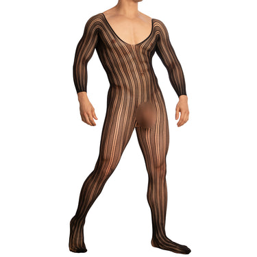 Mens Sexy Shapewear Bodystocking Full Body Coverage Lace Costumes